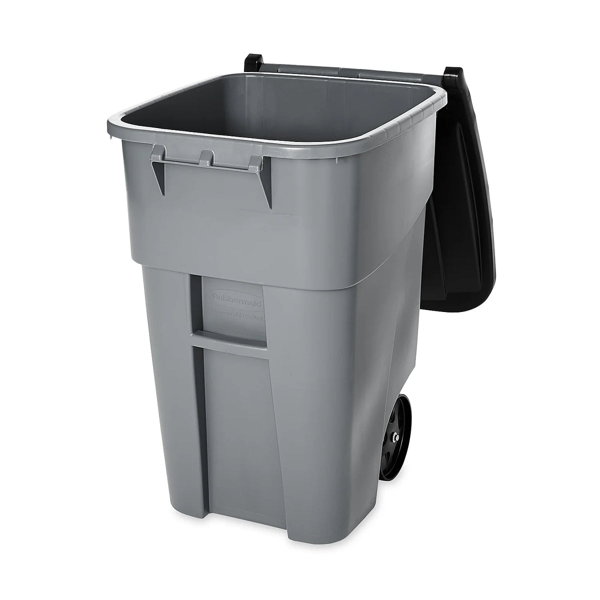 Rubbermaid Commercial Brute Rollout Container Square Plastic 50gal Gray 9W27GY