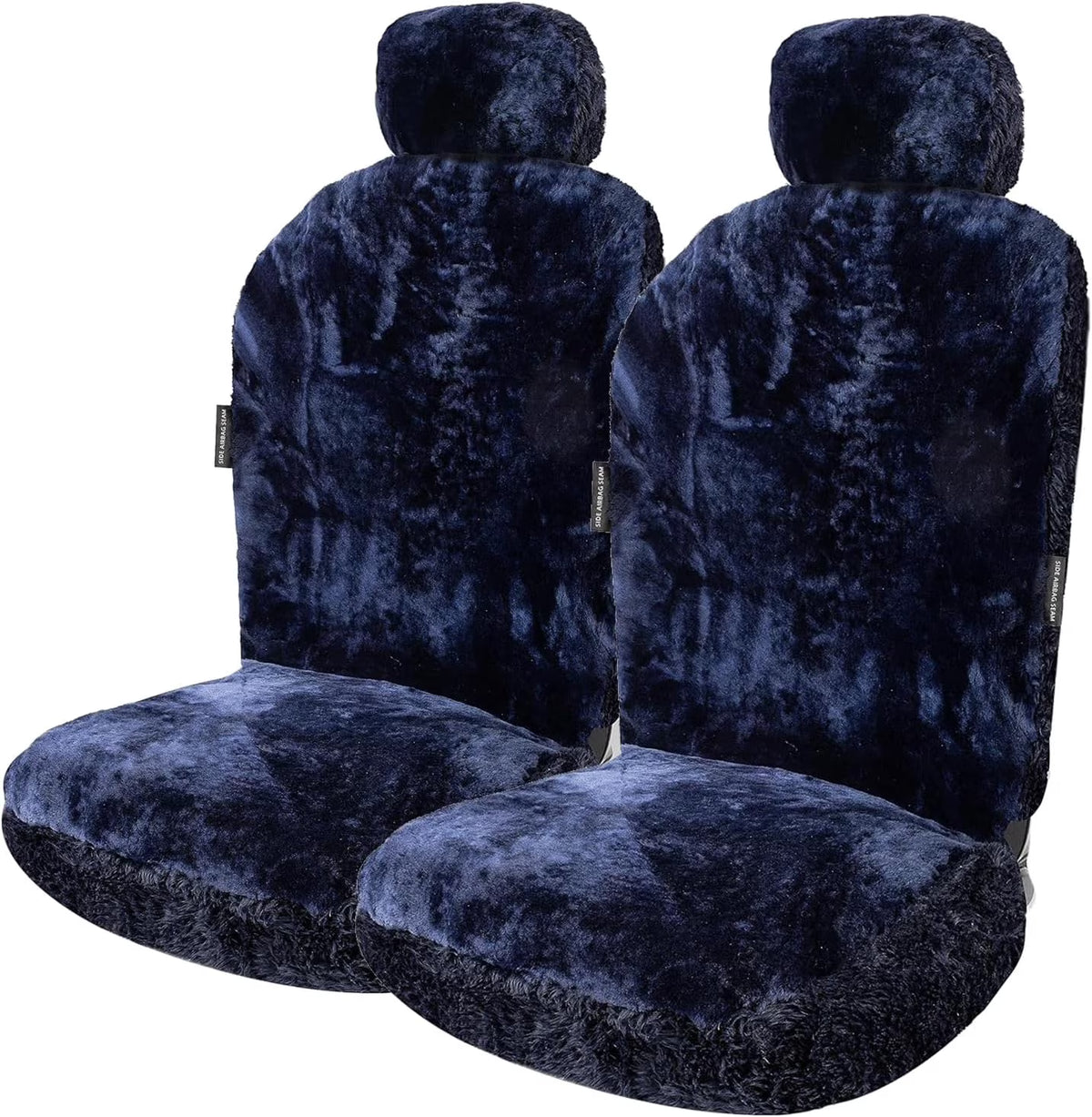 Zone Tech Genuine Sheepskin Ivory Car Seat Cover, Fluffy Luxury Wool Front Seat Covers, Universal Fits Car, Truck, SUV, & Van