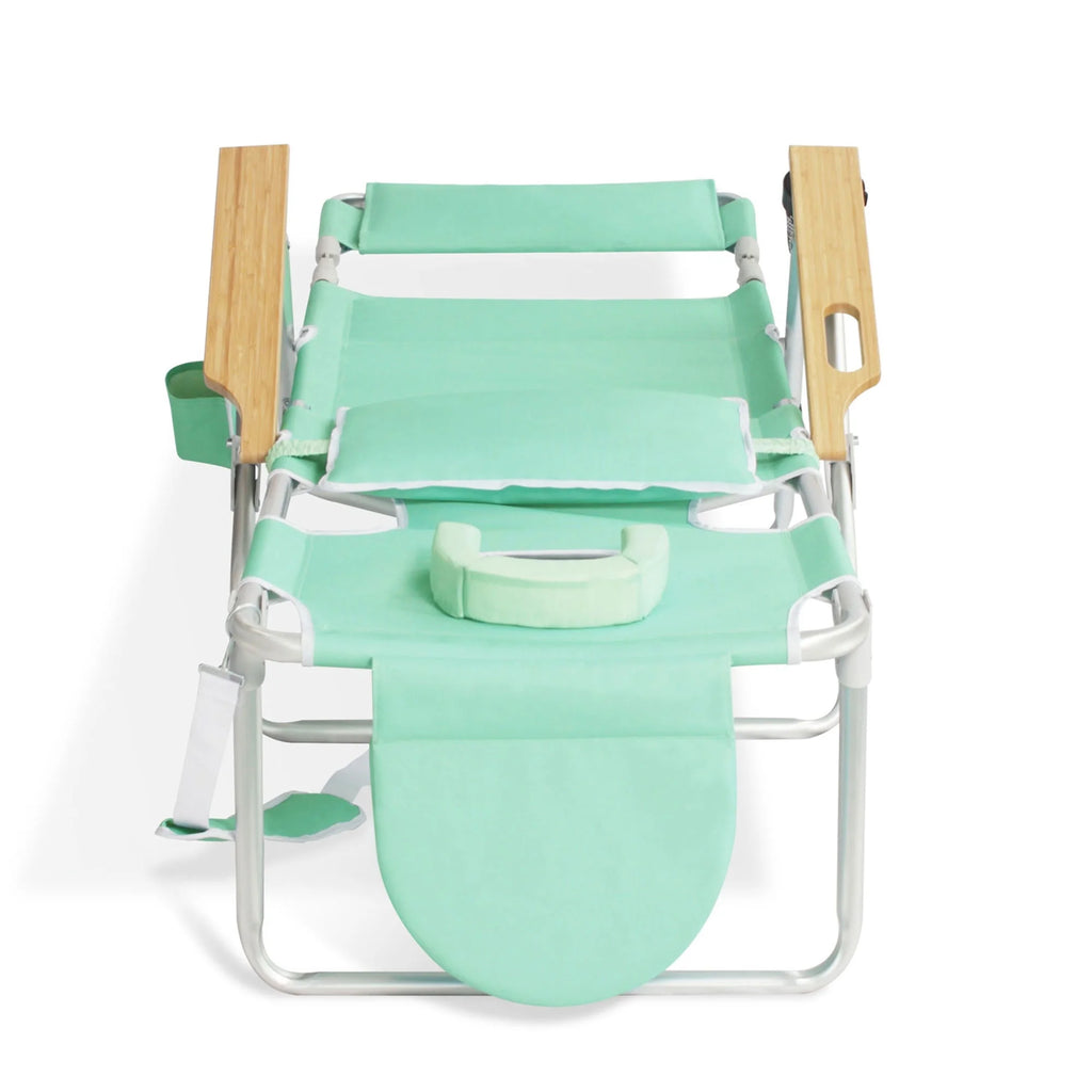 Ostrich Deluxe 3N1 Lightweight Outdoor Beach Lounge Chair w/Footrest, Pink