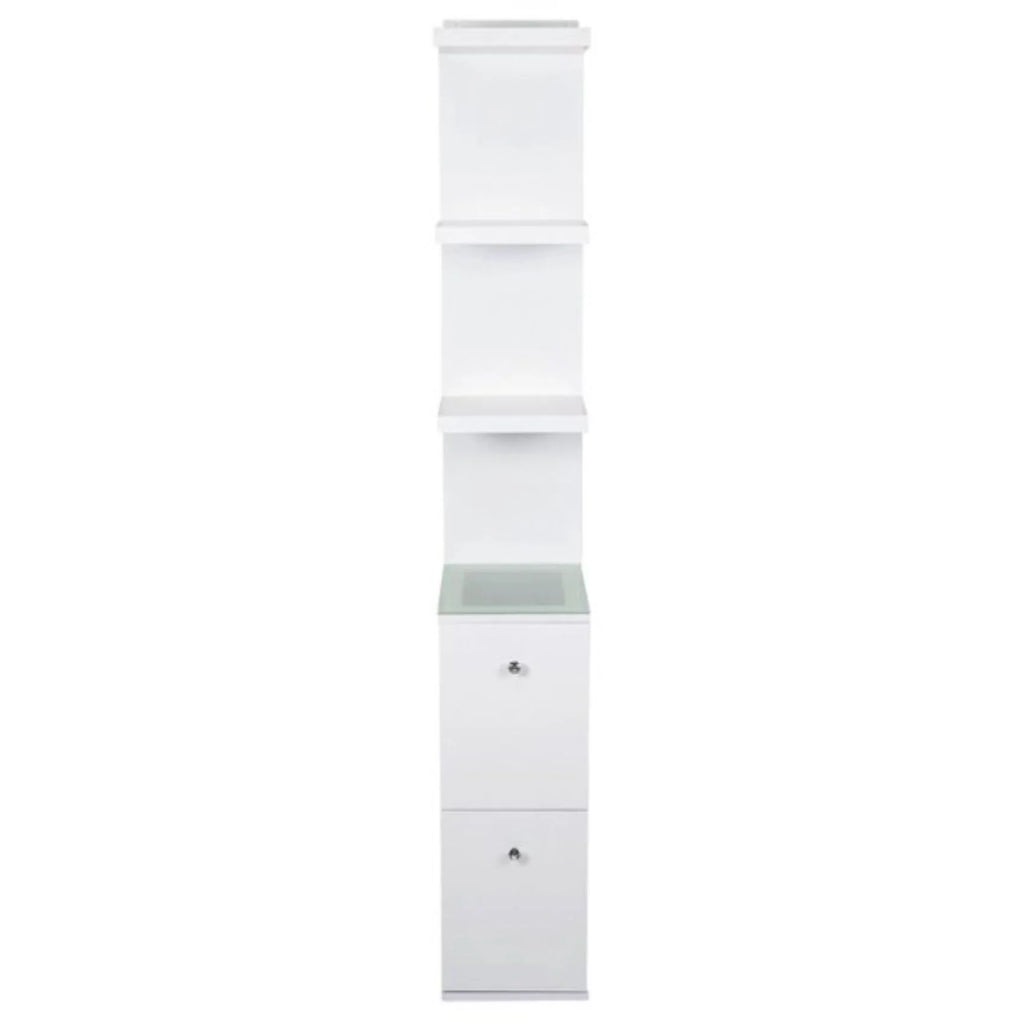 Impressions Vanity Slaystation Natalie Display Shelves with Rack and Storage Cabinet (Light Pink)