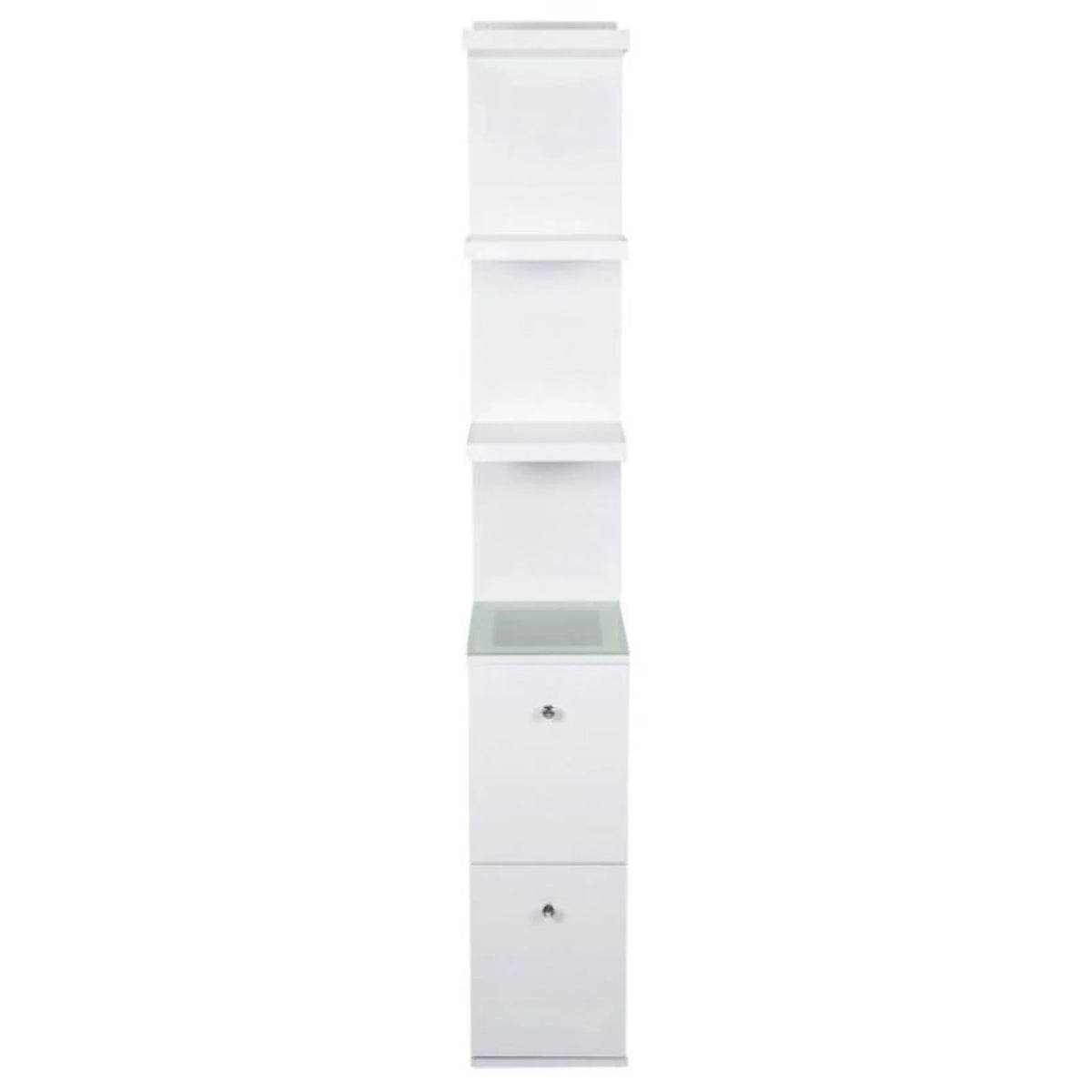 Impressions Vanity Slaystation Natalie Display Shelves with Rack and Storage Cabinet (Light Pink)