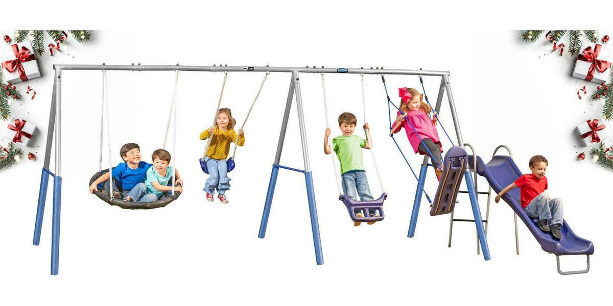 XDP Recreation Surf N Swing Set with Wave Slide. Super Disc Swing. Swing Seat. Stand R Swing. &amp; Surf N Board Swing