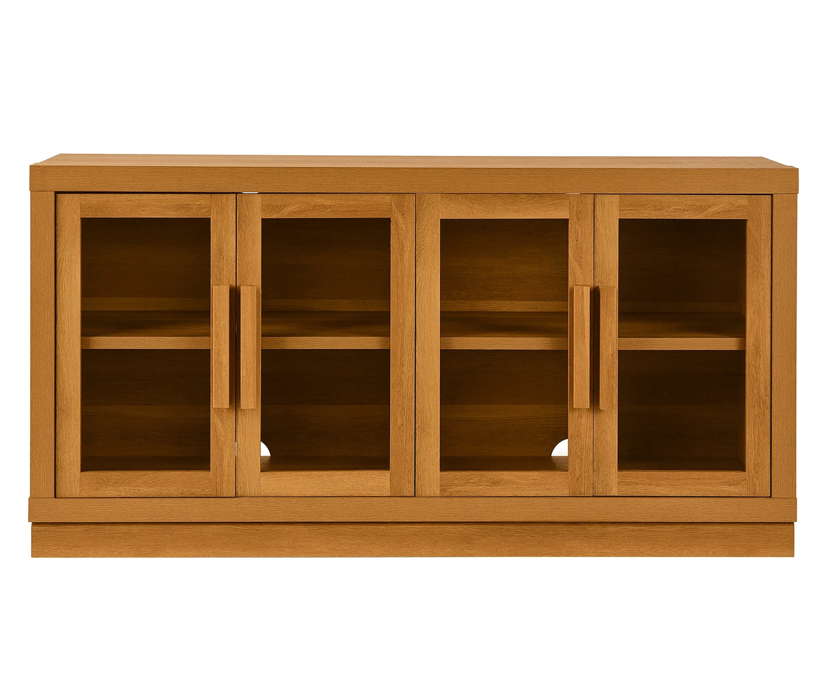 Better Homes & Gardens Ezra TV Stand for TV's up to 70", Light Honey finish