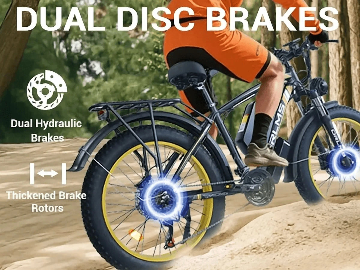 60V 25AH Battery Electric Bike for Adults,5000W Peak Dual Motor Ebike,AWD 21-Speed 50MPH Mountain Snow E-Bike with 26" x 4.0 Fat Tire, Long Range Mountain Dirt Bike for Off-Road Snow Sand
