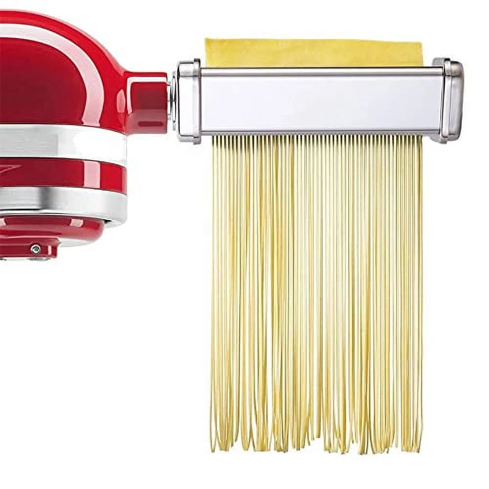 Pasta Attachment for KitchenAid Stand Mixer Included Pasta Sheet Roller, Spaghetti Cutter and Fettuccine Cutter Pasta Maker Stainless Steel Accessories 3Pcs by Gvode