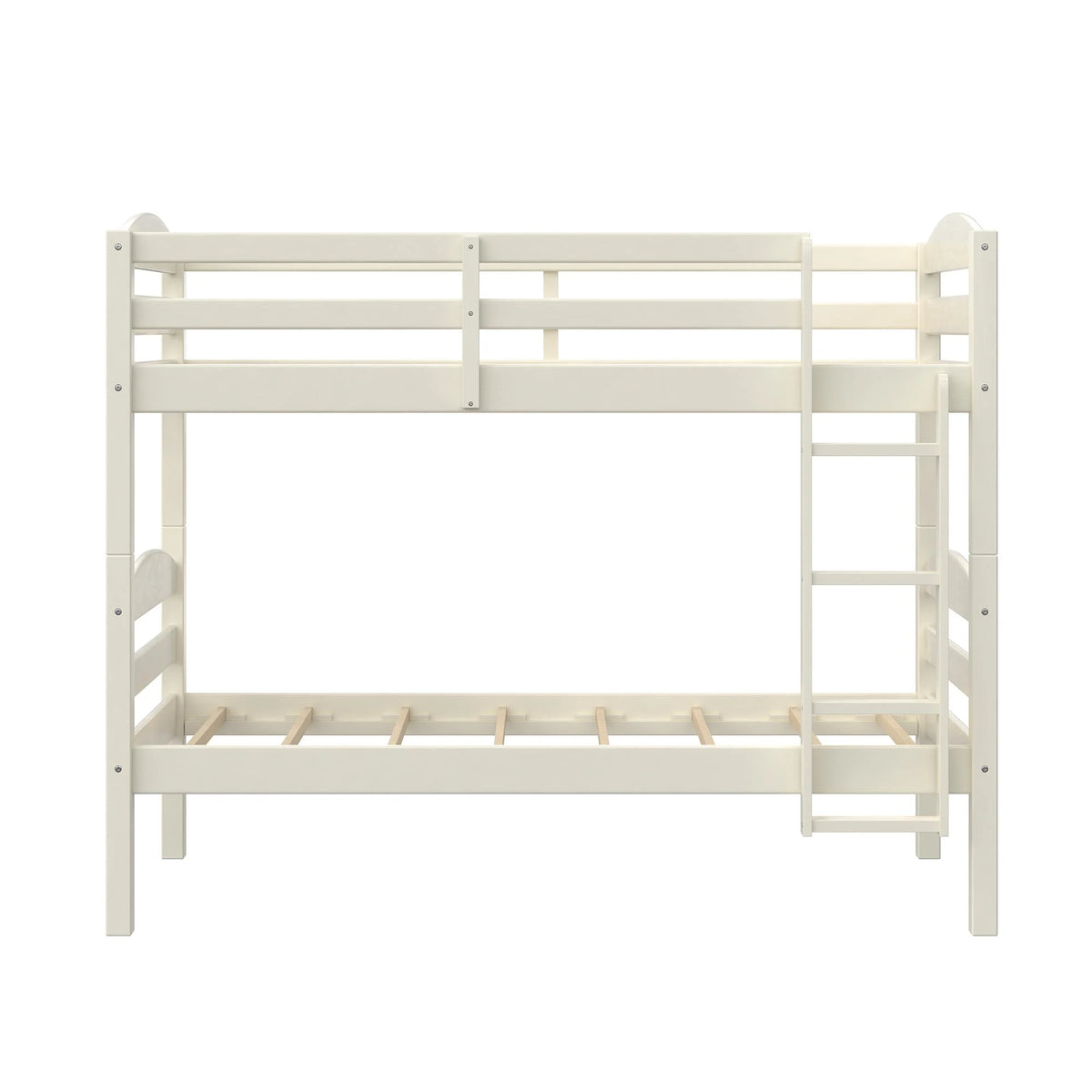 Better Homes & Gardens Leighton Solid Wood Twin-over-Twin Convertible Bunk Bed, Vanilla