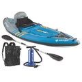 Sevylor K1 QuikPak 21 Gauge PVC Inflatable Coverless Sit-On-Top 1 Person Kayak