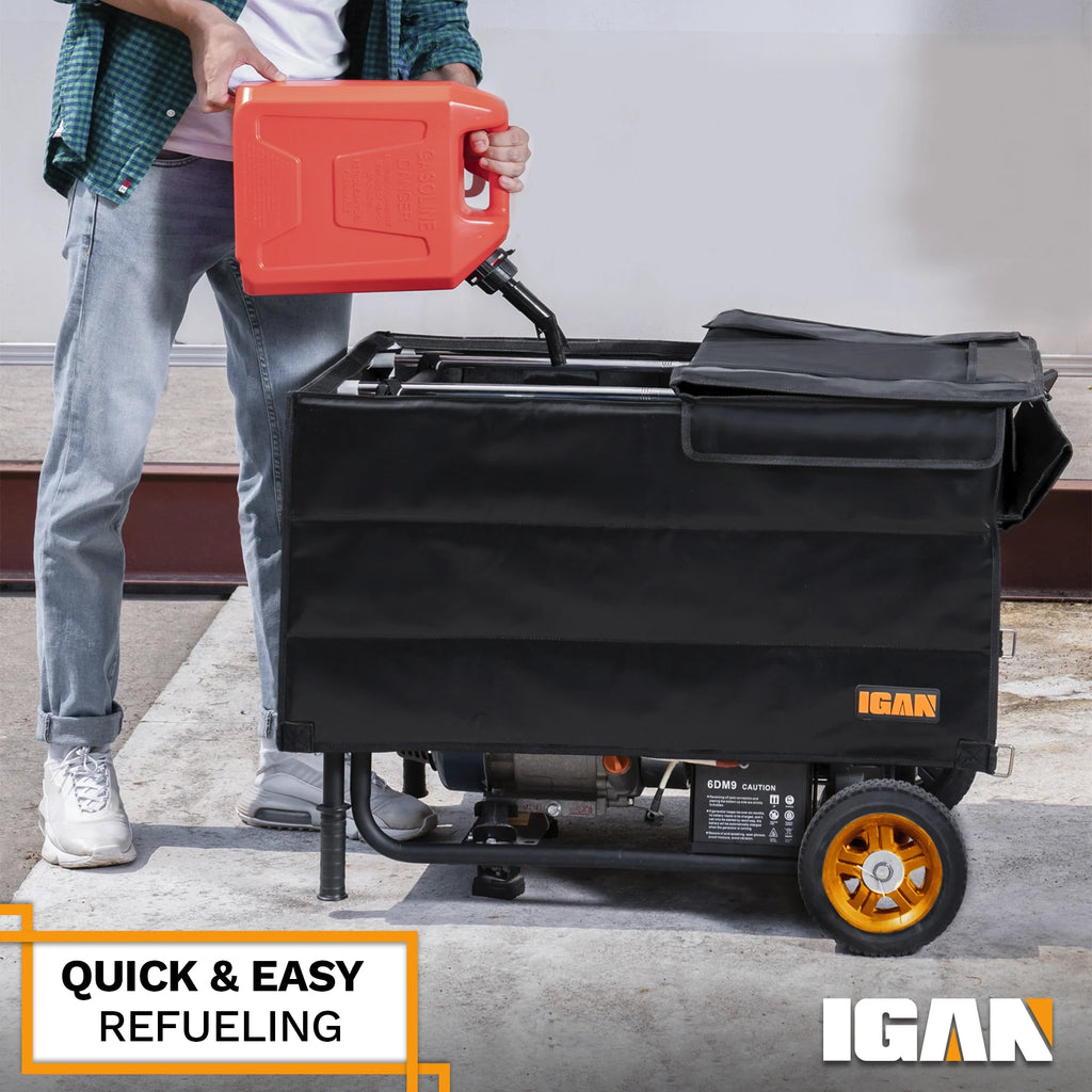 IGAN Generator Tent Waterproof Portable Cover for 3500�C12000 Watt 9,2 lb. Black