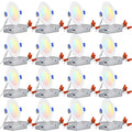 16 Pack 4" 5CCT Dimmable LED Recessed Light with J-Box, 2700K/3000K/3500K/4000K/5000K Selectable, 10W LED Downlight, Aluminum