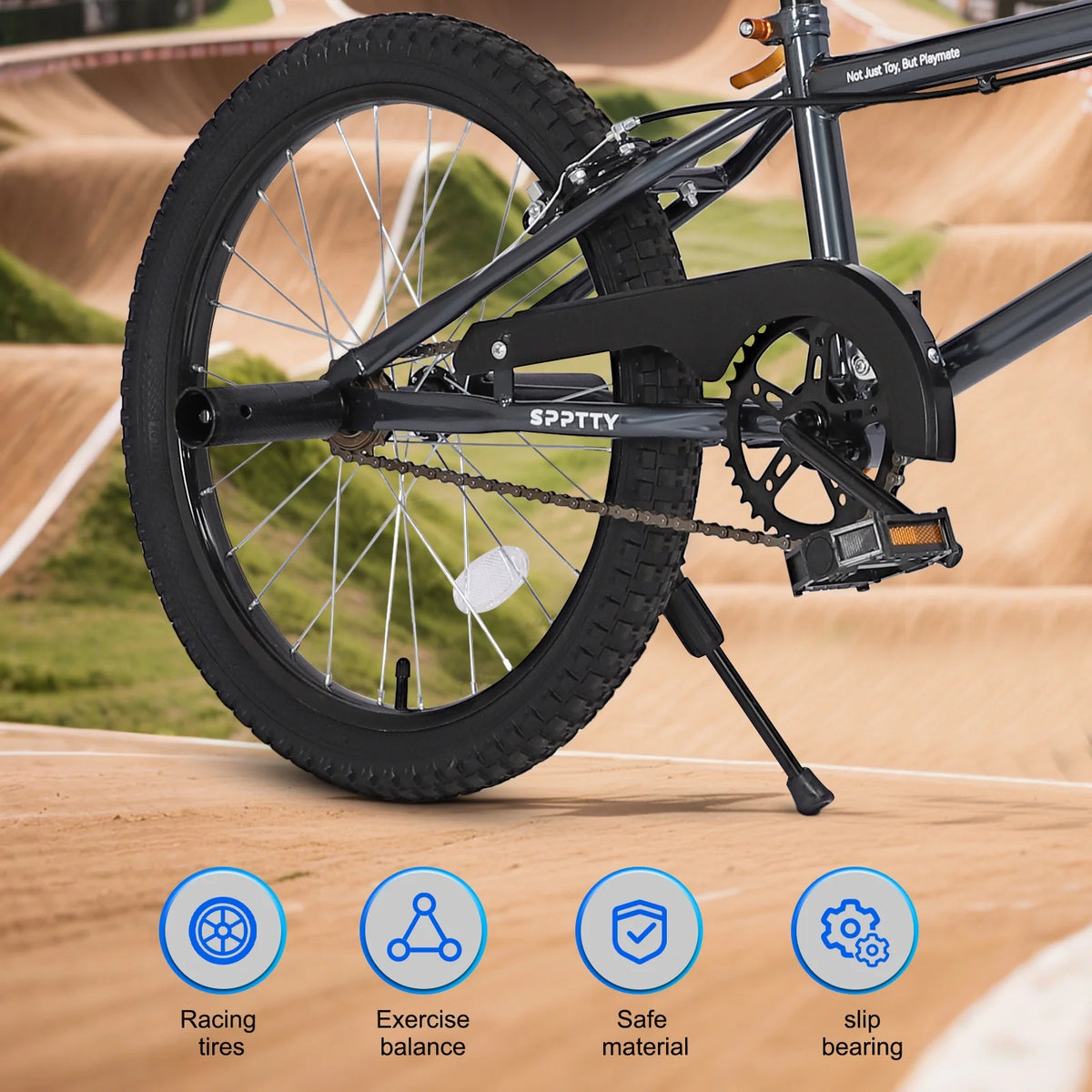 SPPTTY 20" Freestyle BMX Bike with 4 Pegs,Kids Bicycle for Teen Beginner, Age 7-14 Years,Multicolor