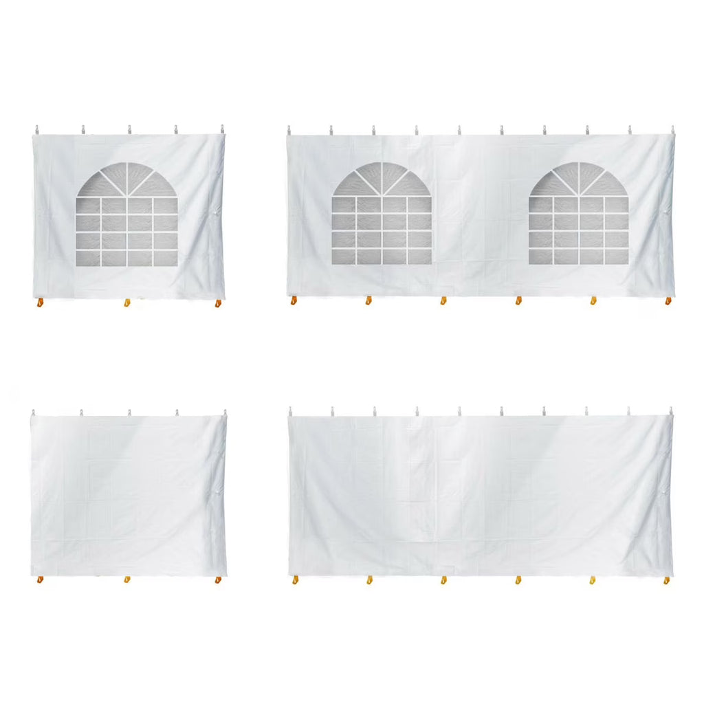 TentandTable Standard Sidewall Kit for 8 ft Sides, White, 10 ft x 20 ft