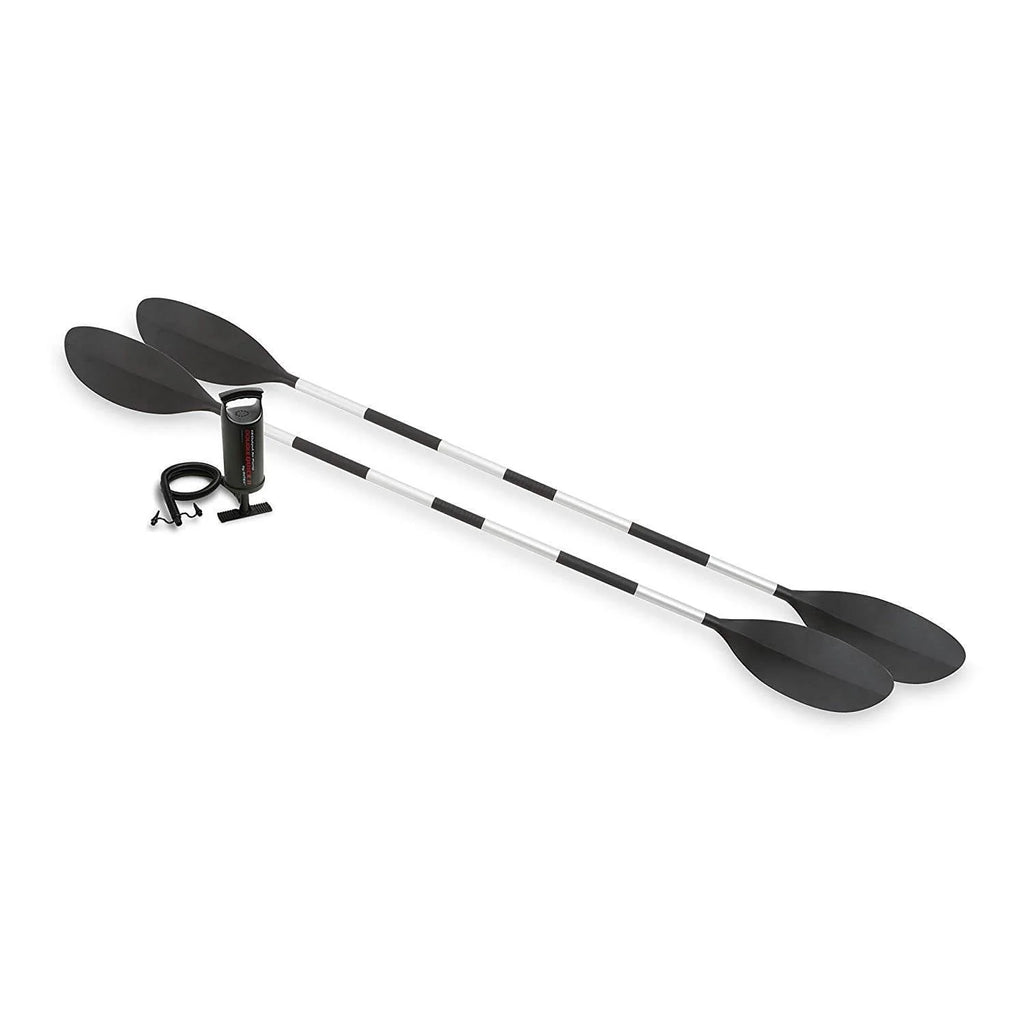 Intex 2-Person Inflatable Kayak with Oars, Pump & 1-Person Inflatable Kayak