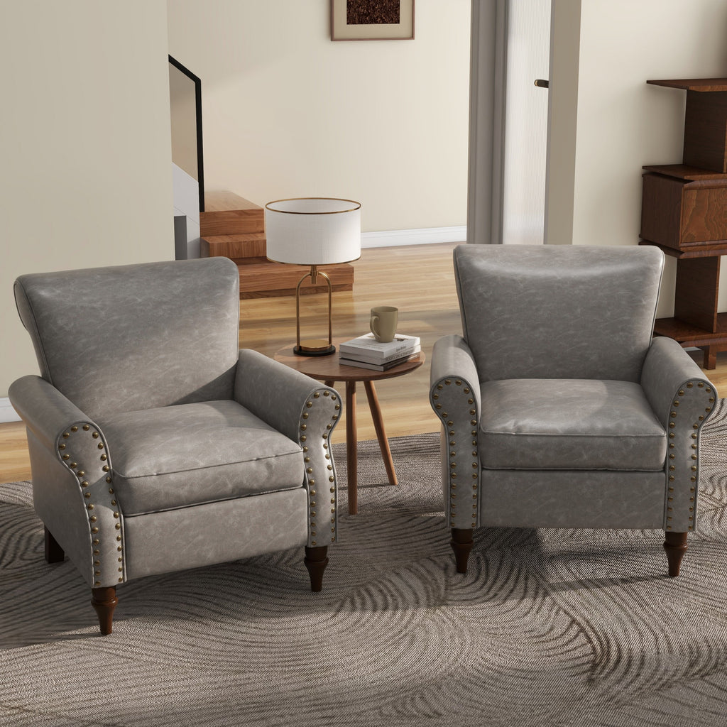 DREAMSIDEA Accent Chairs Upholstered Pattern Morden Armchair Comfy Linen Fabric Single Sofa for Living Room, Pattern White