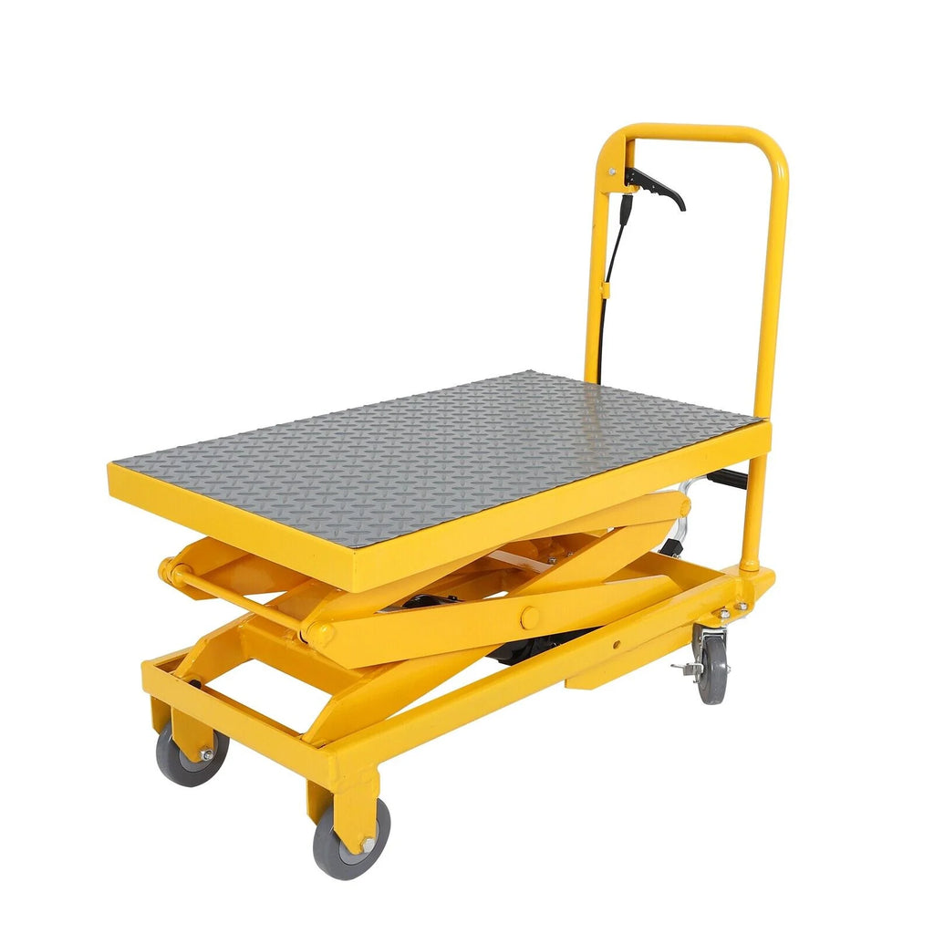 Hydraulic Lift Table Cart 500 lbs Manual Double Scissor Lift Table 50"