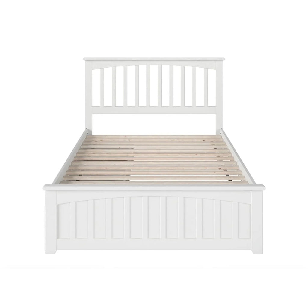 Leo & Lacey Urban Full Storage Platform Bed in White