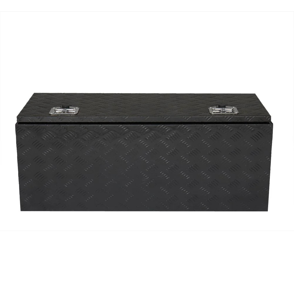 IVV Aluminum Truck Trailer Tool Box Pickup Underbody Truck Bed Storage Toolbox RV Trailer Organizer with T-Handle Latch Dual Lock Keys - Black, 42"L x 18"W x 17"H