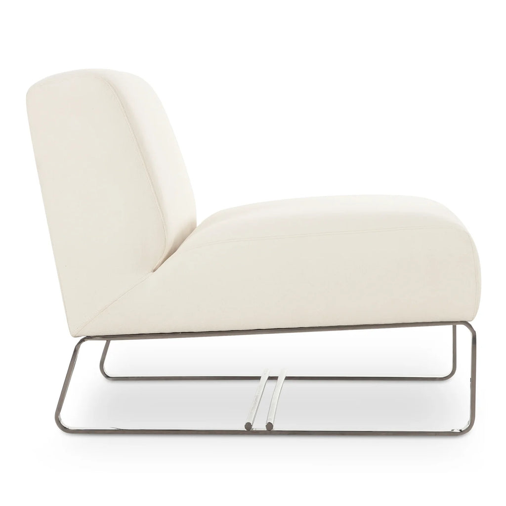 Moe's Home Collection Jules Outdoor Accent Chair Off White Fabric Chairs