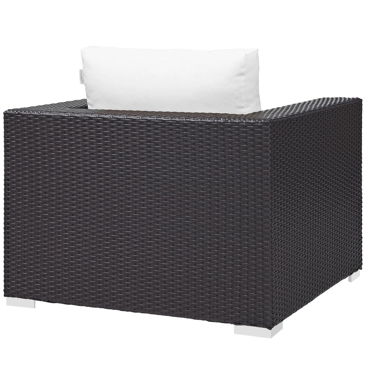 Modern Contemporary Urban Design Outdoor Patio Balcony Lounge Chair, Beige, Rattan