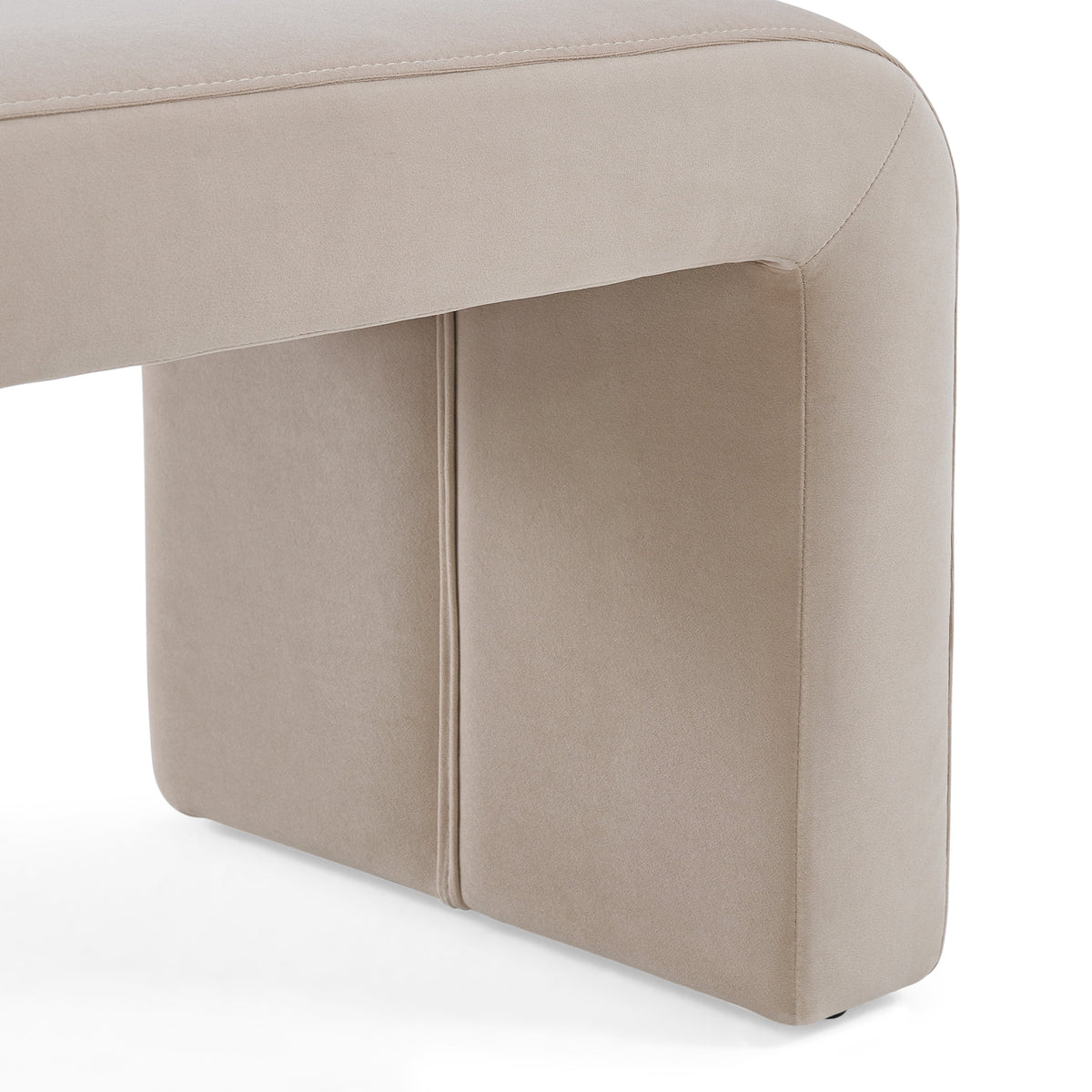 Better Homes & Gardens Juliet Velvet Waterfall Bench, Beige