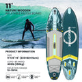 MSEASFREE 11.5 ft Inflatable Paddle Board All-Purpose Fishing Stand up Paddle Board with Full SUP Accessories