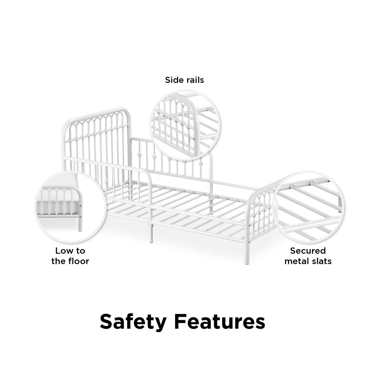 Little Seeds Monarch Hill Ivy Metal Toddler Bed, Gold