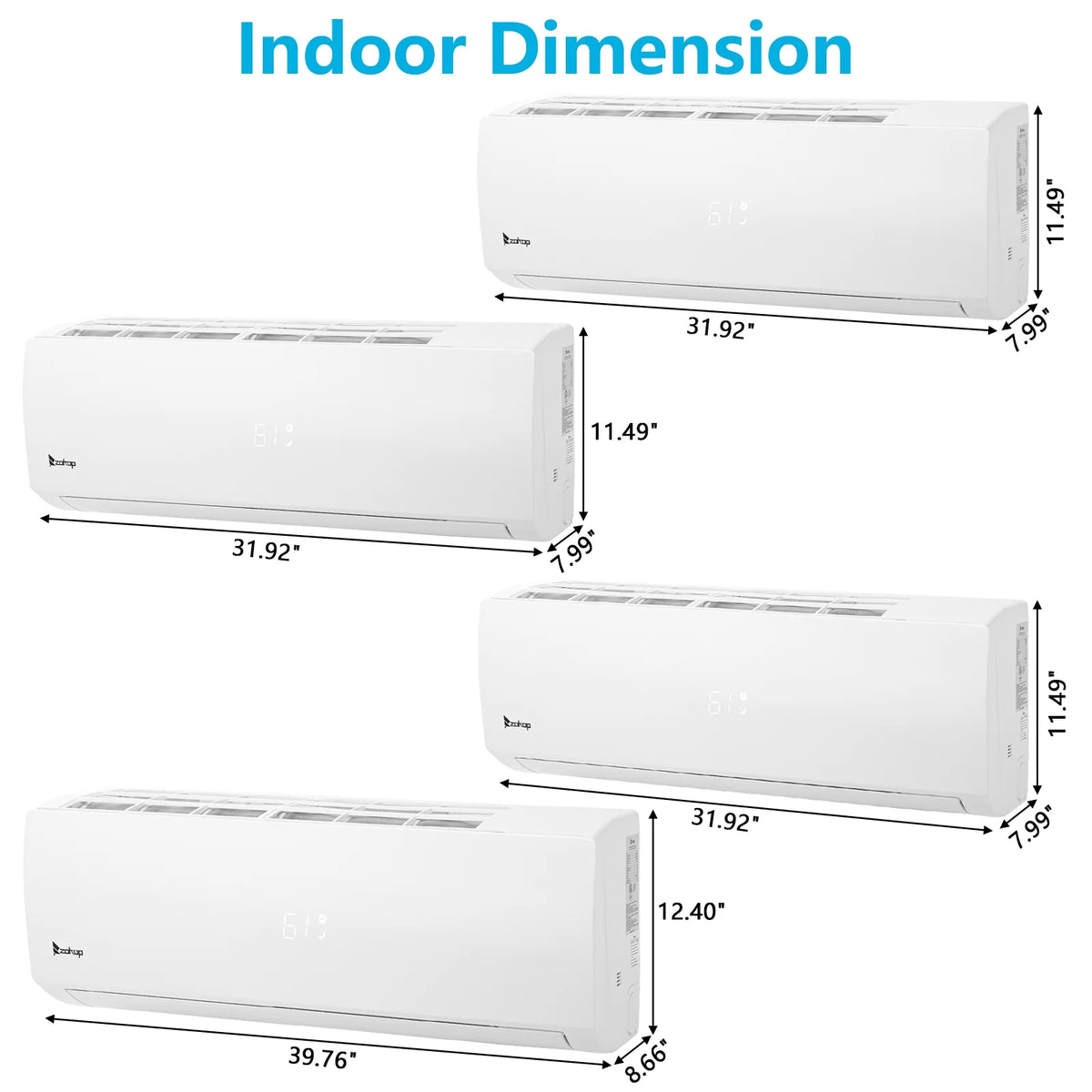 Ktaxon 2 Zone 9000 + 9000 BTU WIFI Mini Split AC/Heating System, 19 SEER2 Dual Zone 18000 BTU Ductless Split Air Conditioner with Pre-Charged Condenser, Heat Pump & 25Ft Installation Kit, 208-230V