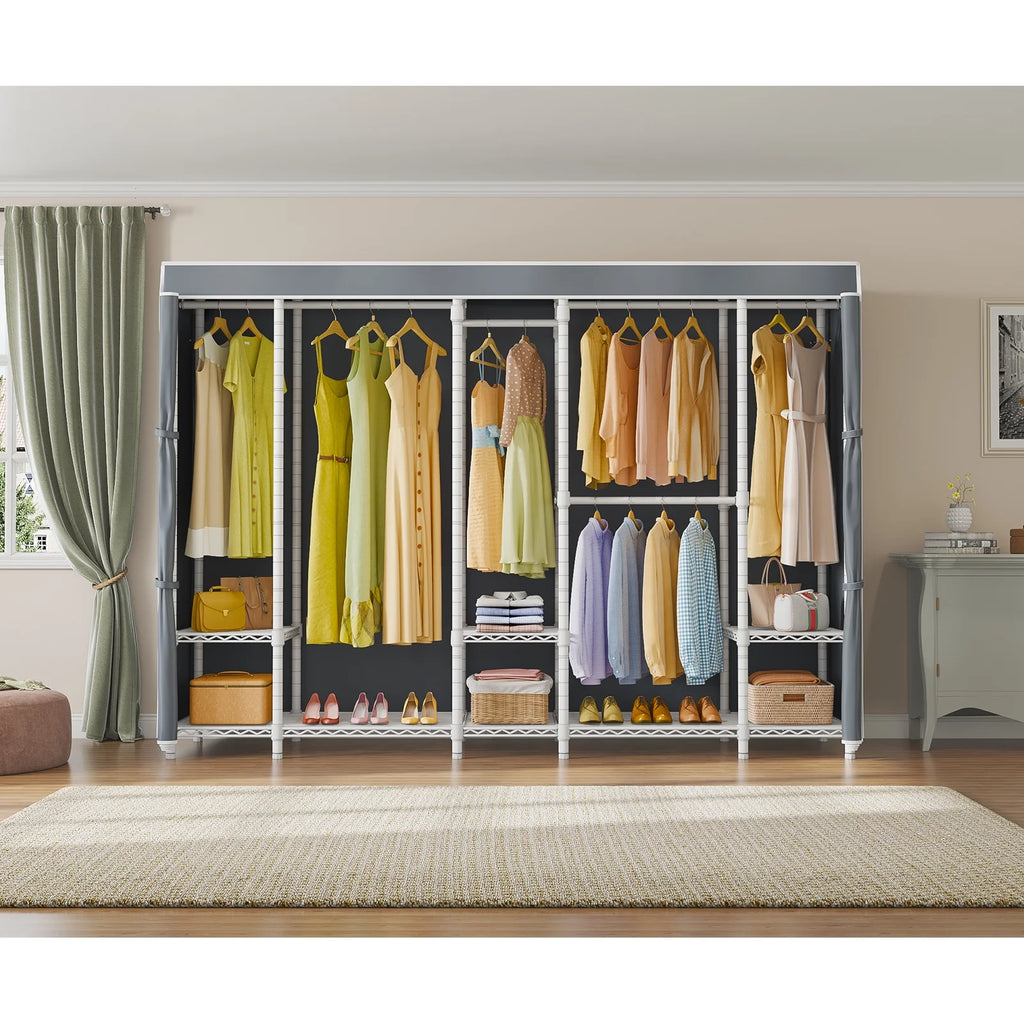 VIPEK V50 Extra Large Portable Closet Rack Bedroom Armoire Freestanding Wardrobe Closet, Heavy Duty Clothes Rack Multi-Functional Metal Clothing Rack for Hanging Clothes, Max Load 1300lbs, Black