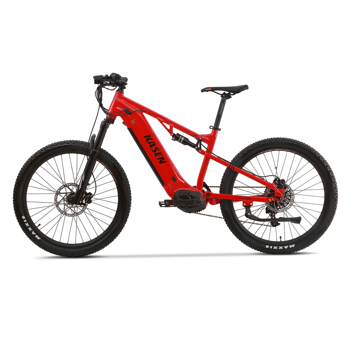 Kasen Electric Mountain Bike Mid-driven 500w 48v 15ah Full Suspension Throttle and Pedal Assist