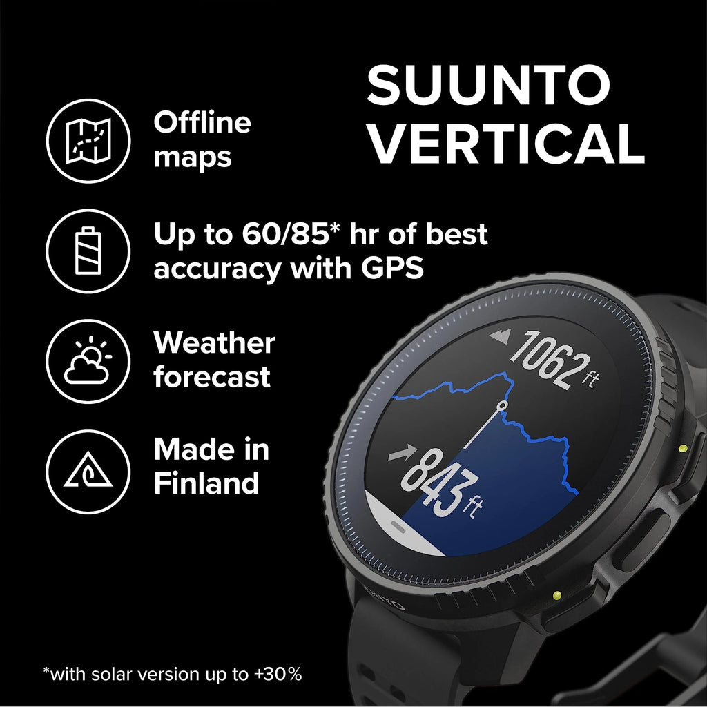 Suunto Vertical Watch, All Black, One Size