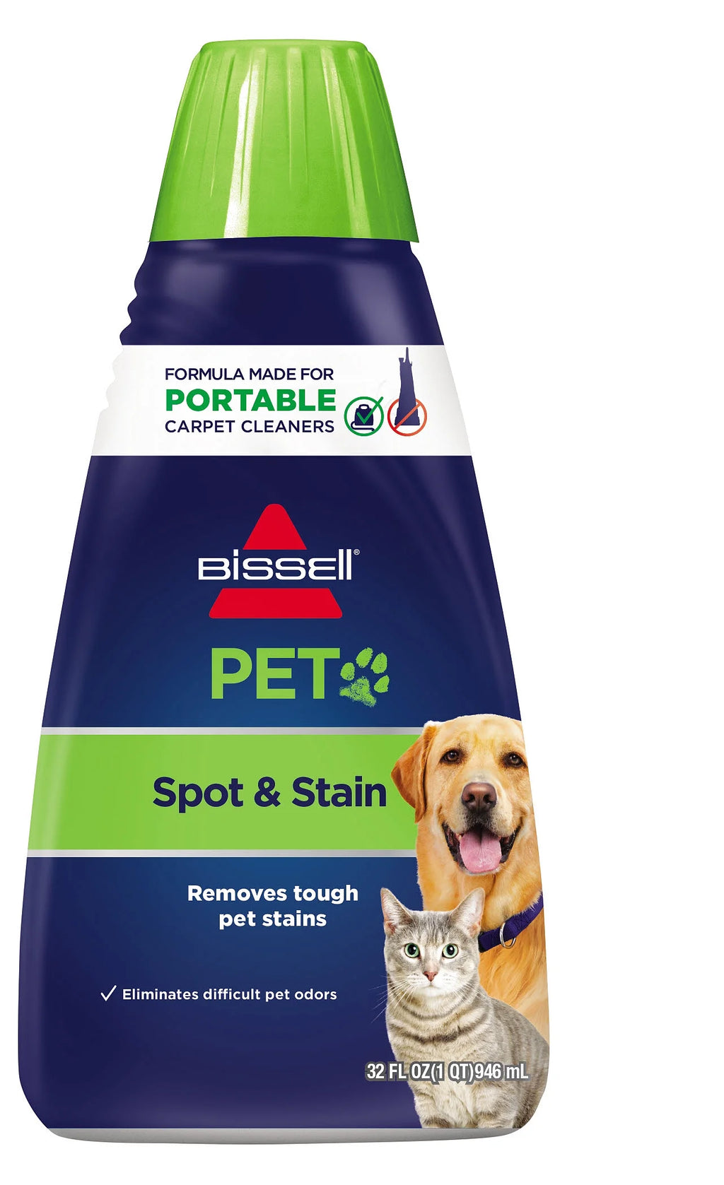 BISSELL Little Green Portable Deep Cleaner, for Carpet, Upholstery, and Auto, Lightweight, Strong Suction, Large Tank Capacity, 3369, Green
