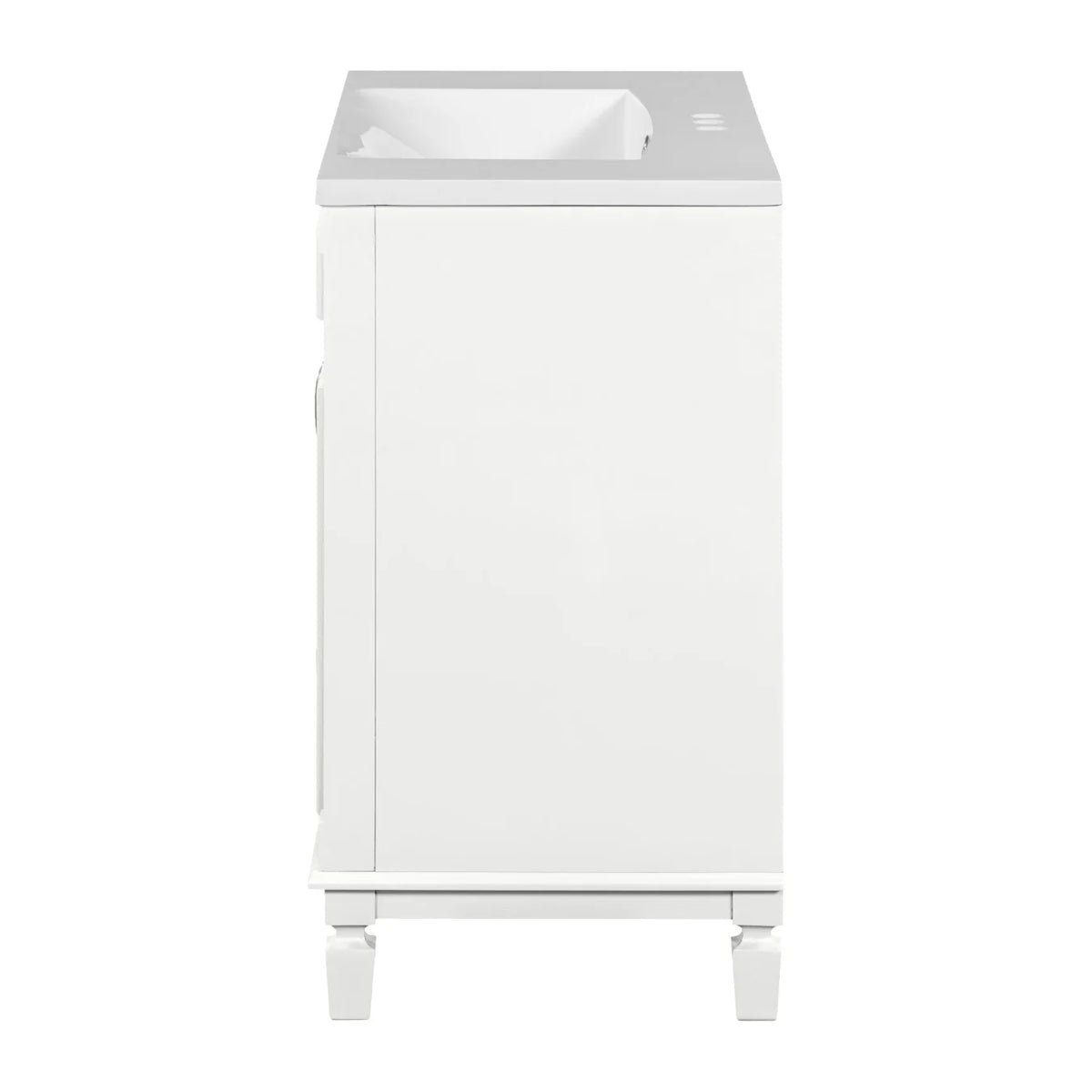 Modern Bathroom Cabinet Set with Top Sink,  Bathroom Vanity with Wall Mounted Bathroom Storage Cabinet, 2 Soft Closing Doors, 2 Drawers, Water-Resistant Paint, Grey