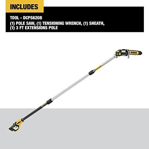 DEWALT 20V MAX XR Brushless Cordless Pole Saw Tool Only-Battery & Charger not included DCPS620B
