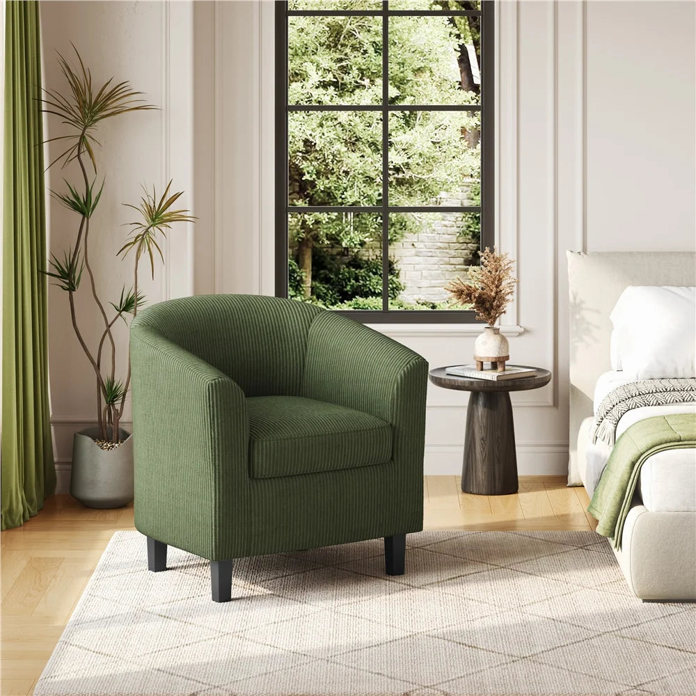 Yaheetech Faux Leather Accent Arm Chair For Living Room, Black