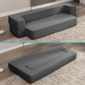 BALUS Folding Sofa Bed, Convertible Sleeper Sofa Bed Queen,Floor Couch Bed,Futon Sofa Bed Memory Foam Mattress,Floor Sofa Bed Twin for Living Room/Bedroom/Guest Room/Home Office,Dark Grey