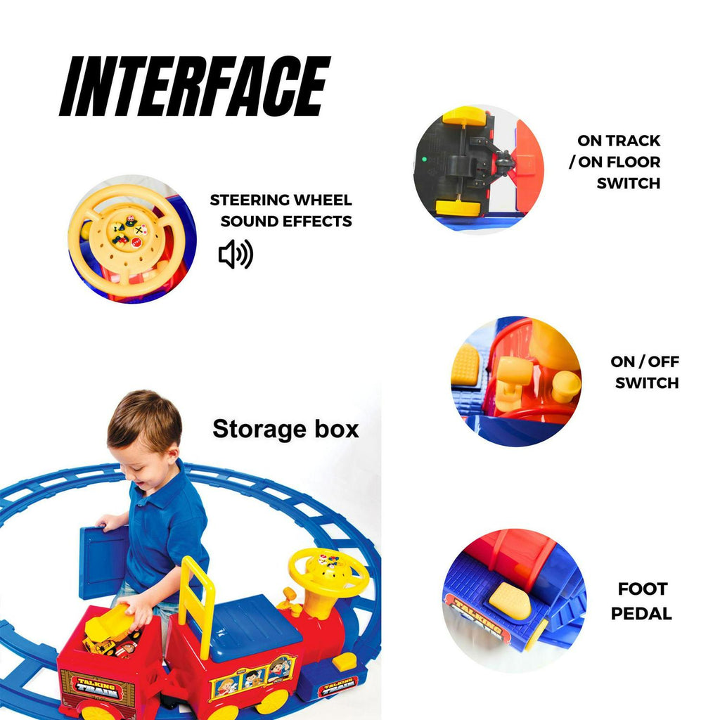 Talking Train 6-Volt Battery-Powered Ride-On