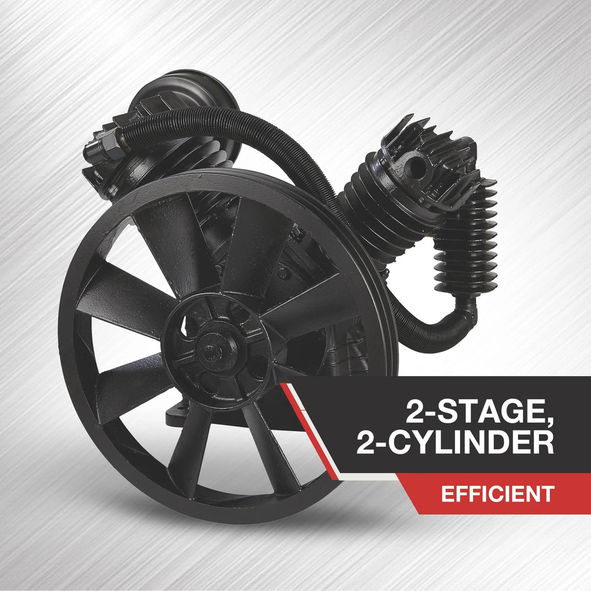 NorthStar Air Compressor Pump, 2-Stage, 2-Cylinder, 24.4 CFM @ 90 PSI, 175 Max. PSI