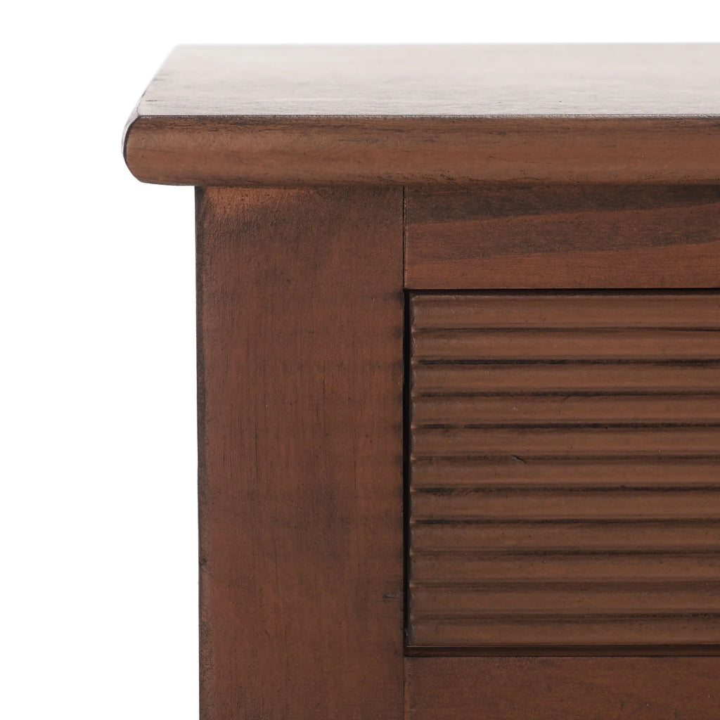 SAFAVIEH Layce Solid Retro 2 Drawer Writing Desk, Brown