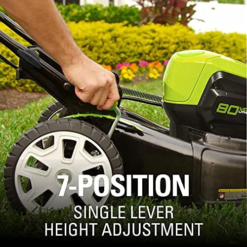 Greenworks Pro 80V 21-Inch Brushless Self-Propelled Lawn Mower, 4Ah Battery Included MO80L410