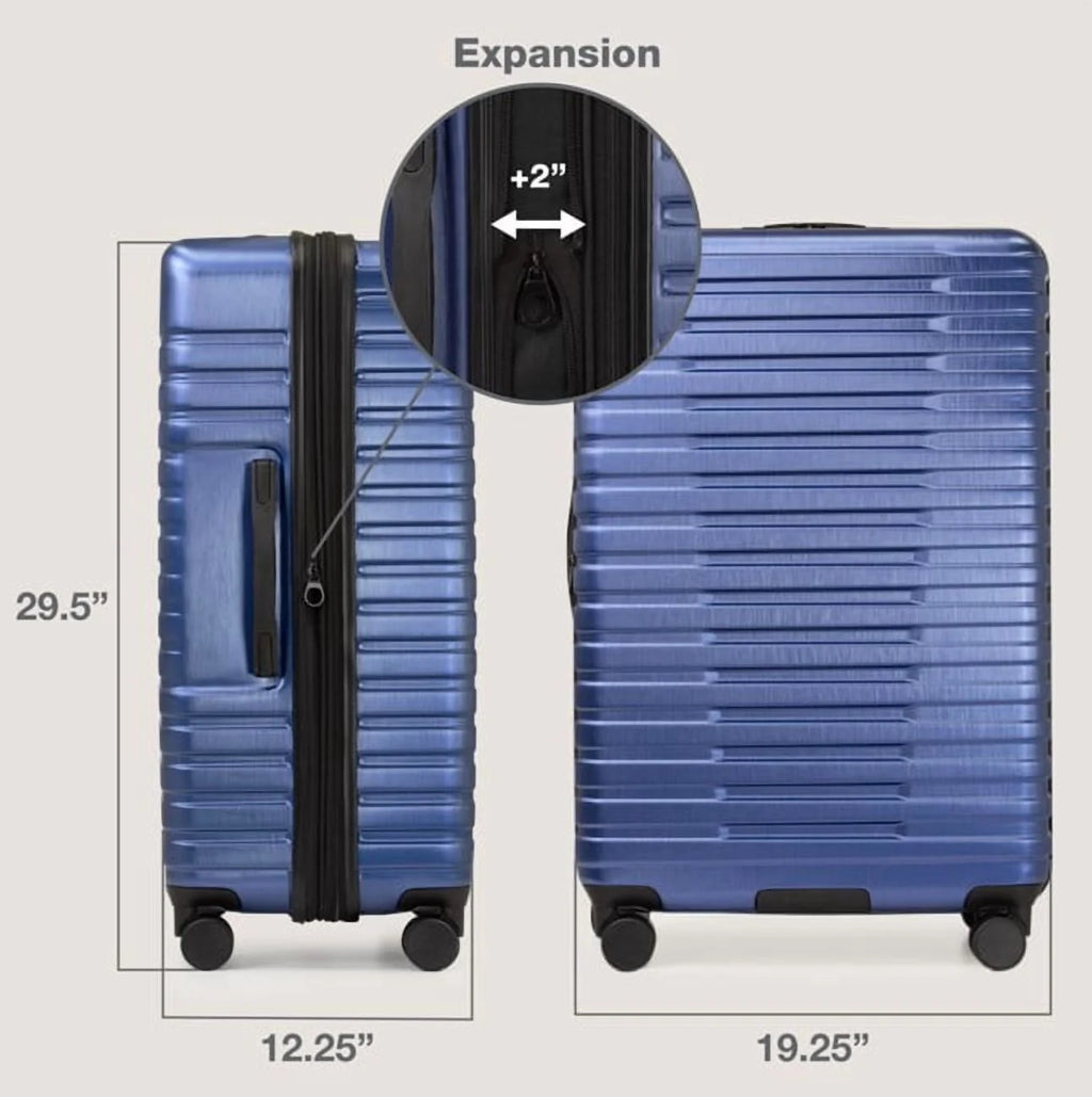 U.S. Traveler Boren Hardside Rugged Spinner Luggage, Lavender, 30" Checked Large