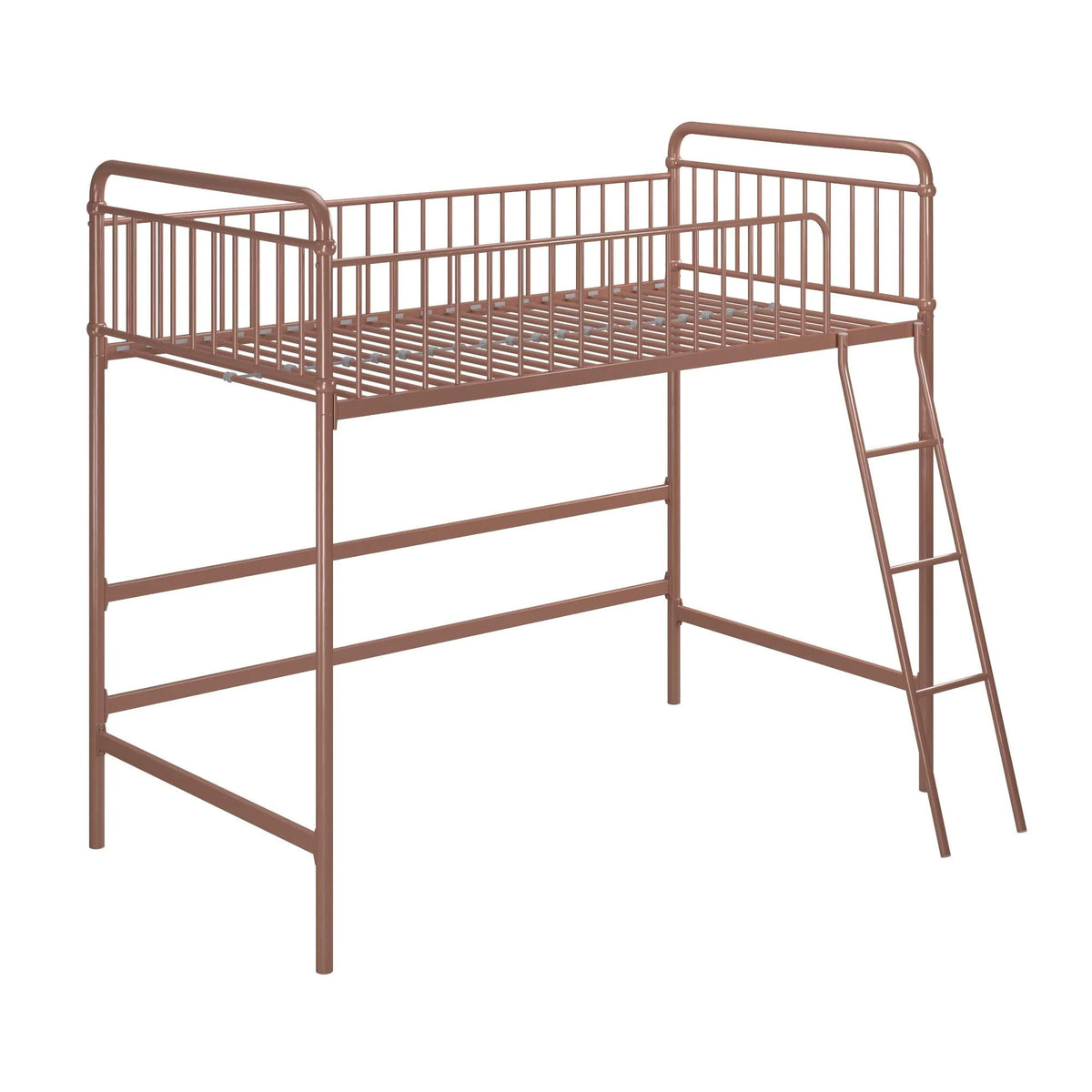 Better Homes & Gardens Kelsey Twin Metal Loft Bed, Rose Gold