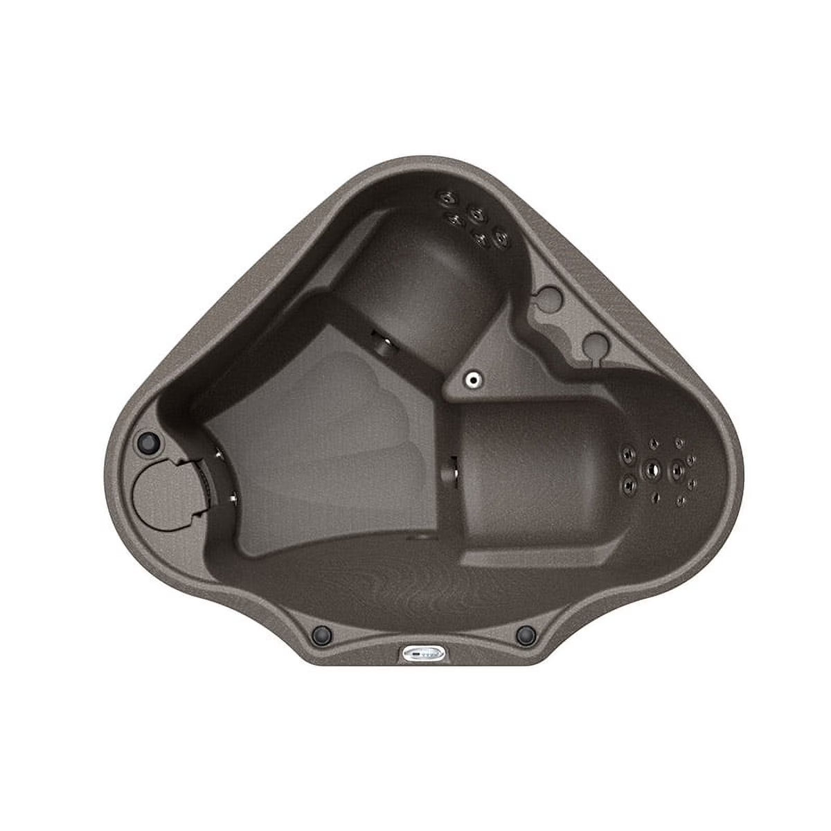 Aquarest Spas AR-300 Premium 2-Person, 20-Jet Oval Plug and Play Hot Tub with Ozonator - LED Waterfall - 2hp pump - Graystone