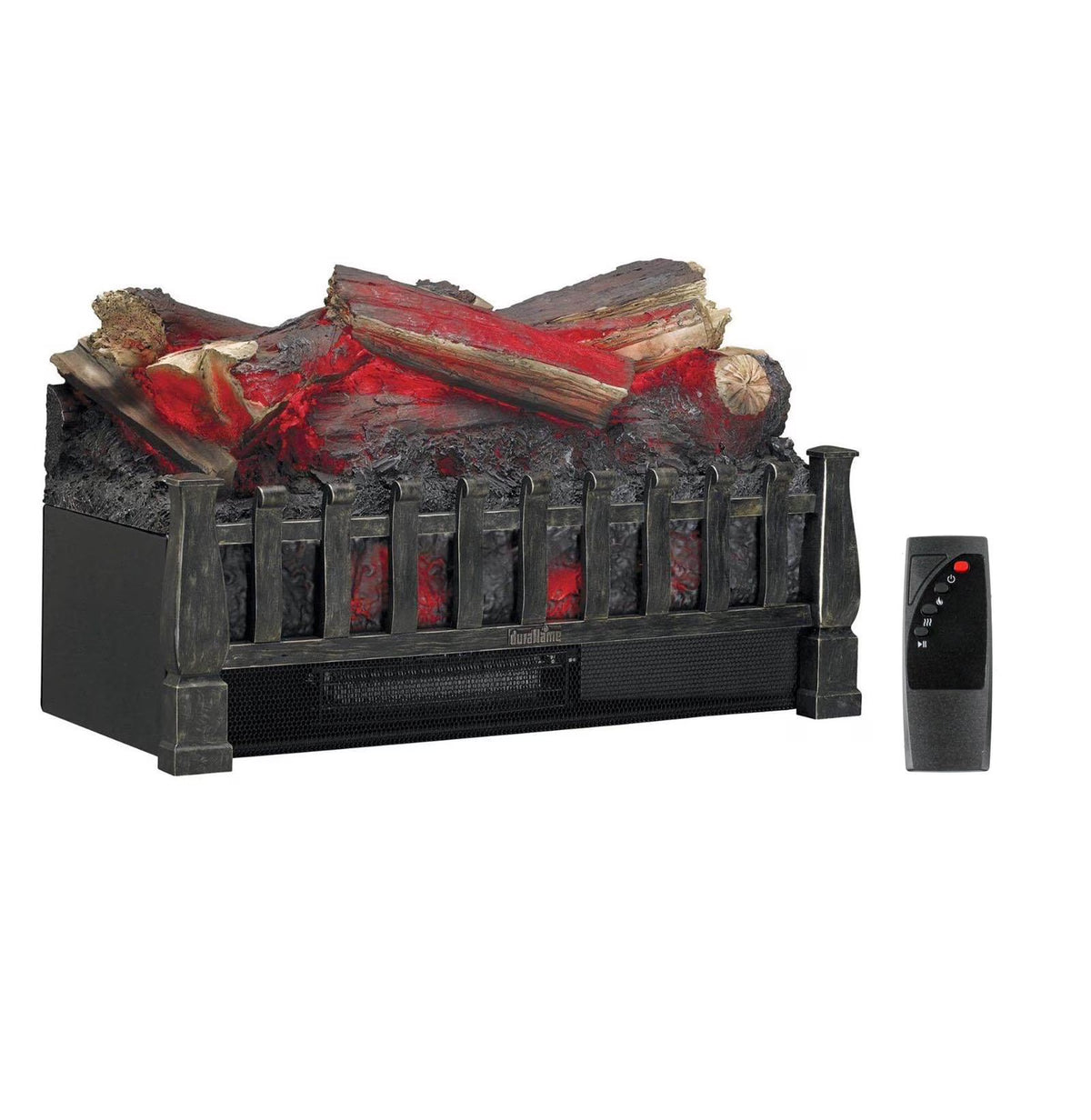Duraflame Infrared Quartz Log Set Heater with Realistic Ember Bed and Logs, Black, 13.64 lb
