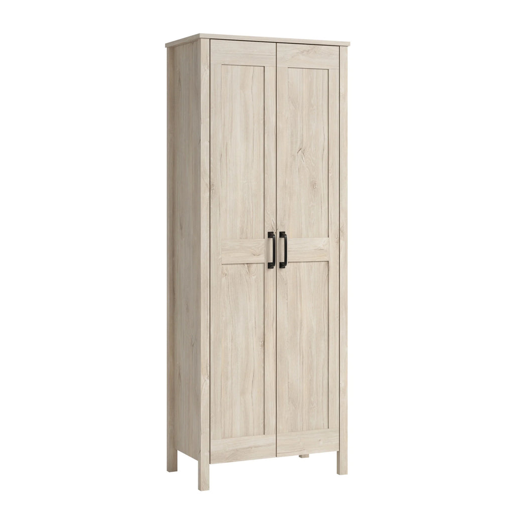 Sauder Two-Door Storage Cabinet, Chalk Oak Finish