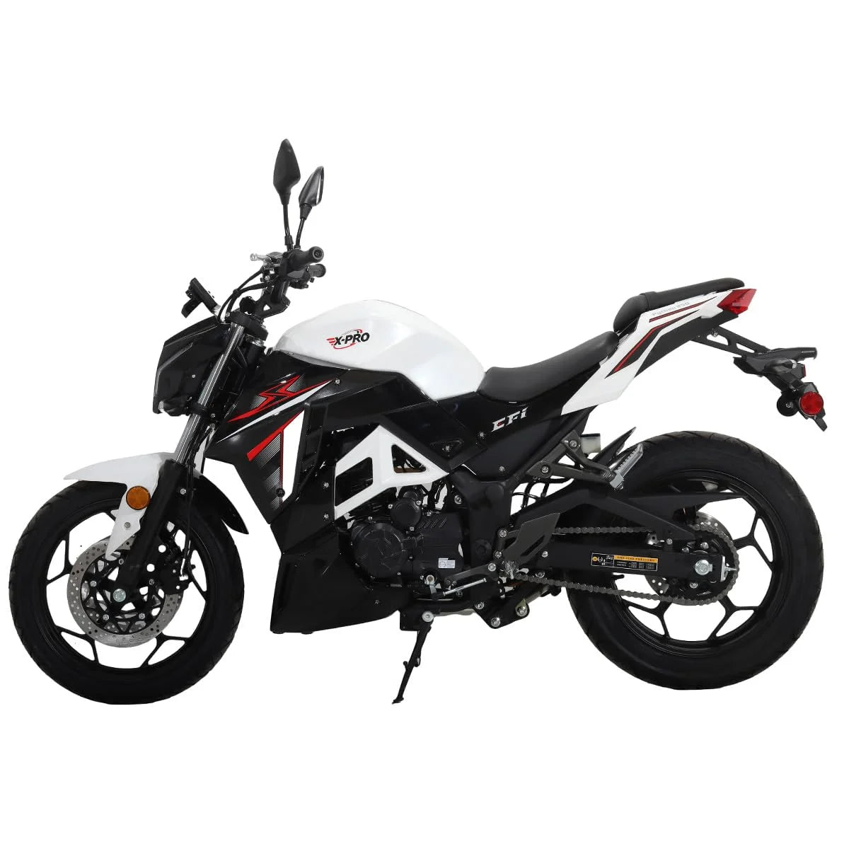 X-Pro Python 250 Electronic Fuel Injection Gas Motorcycle with Manual Transmission, Electric Start! 17" Wheels! Assembled In Crate!