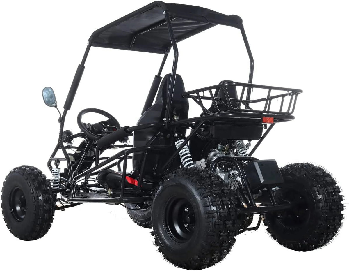 X-Pro New Rover 125cc Gas Powered Go Kart 3 Semi-Automatic Transmission w/Reverse Big 18"/19" Wheels