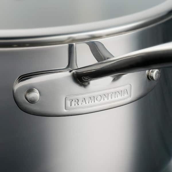 14 Piece Tri-Ply Clad Stainless Steel Cookware Set with Glass Lids