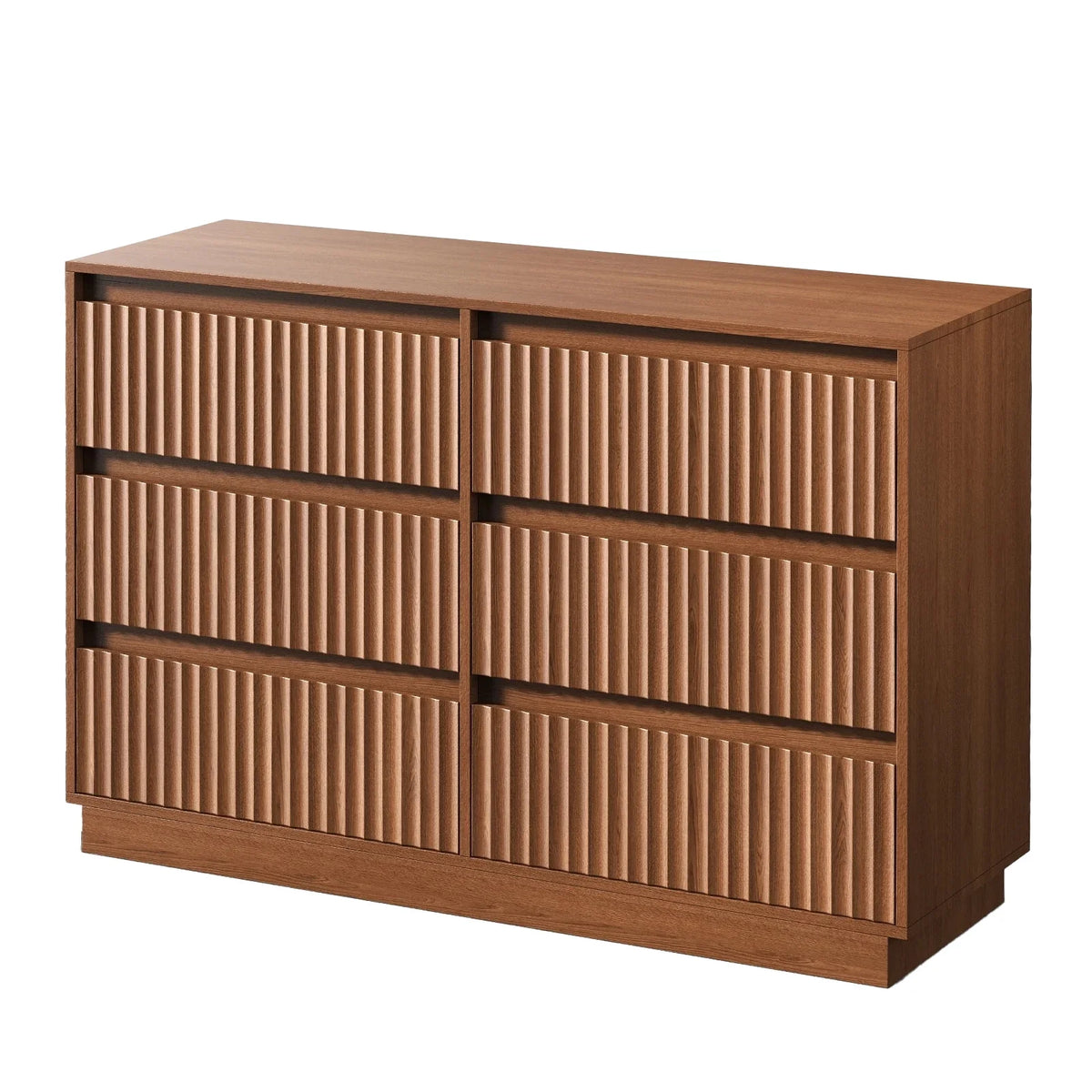 Wood Dresser, 6 Drawer Dresser for Bedroom, Modern Chest of Drawers with Deep Drawers Waterproof Living Room, Hallway, Entryway