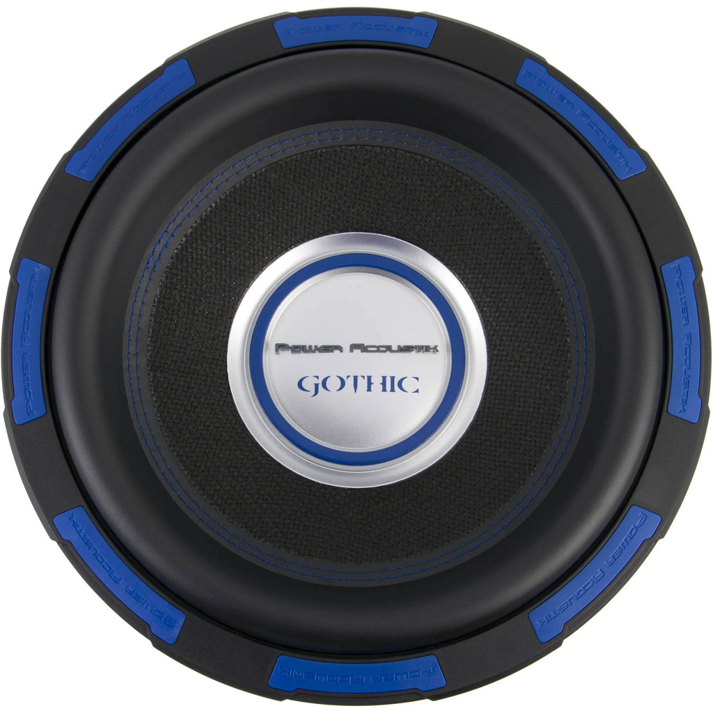 Power Acoustik Gothic Series GW-124 Premium 12" Subwoofer - 2,500 Watt Max, Composite Fiber Rigid Cone (New)