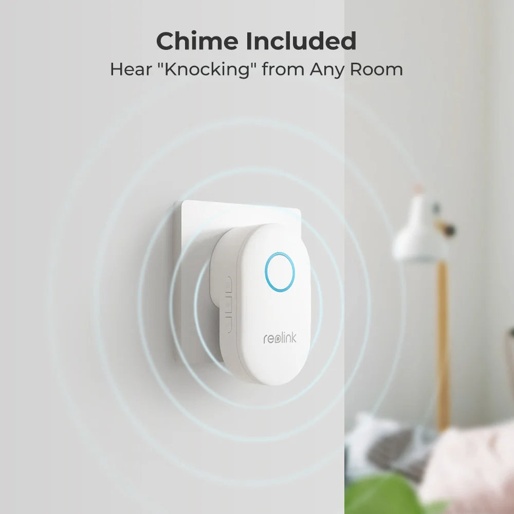 Reolink 5MP Home Doorbell Camera Wired WiFi Video Doorbell Chime, 180�� Motion Human Detection, 2 Way Talk, Local Storage