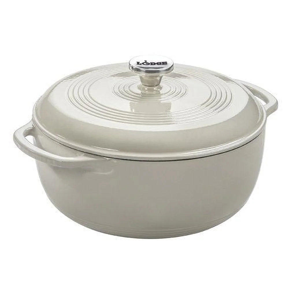 Lodge Enamel Cast Iron 7.5 Quart Dutch Oven, Blue, EC7D33